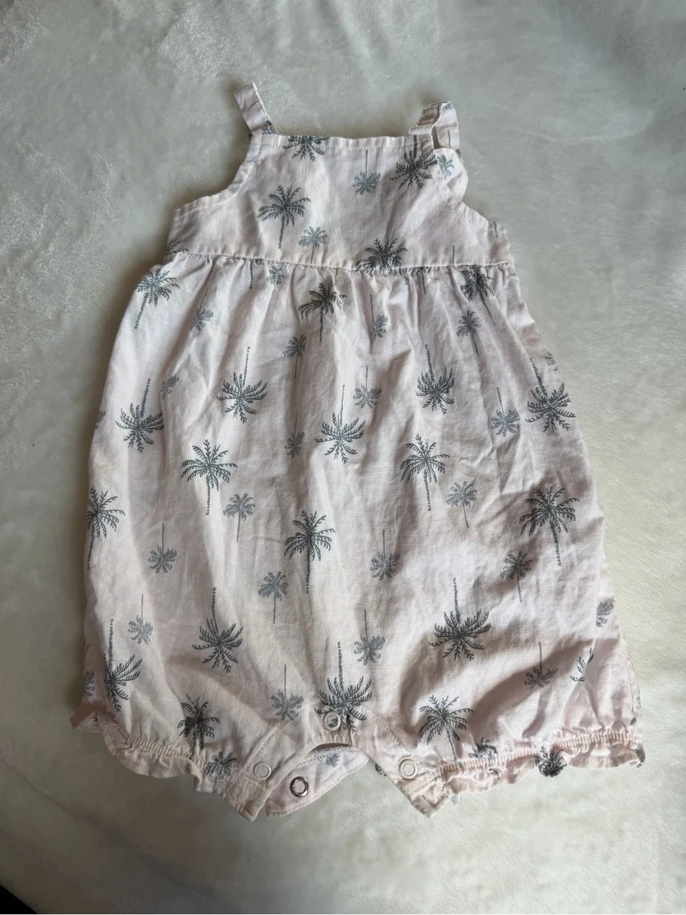 Carter's Light Pink Palm-Print Romper